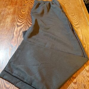 Ladied Dark Grey Wide Leg Slacks